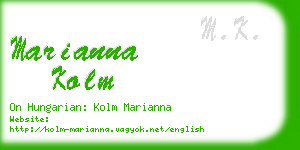 marianna kolm business card